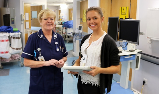 Two clinicians at East Lancashire Hospitals