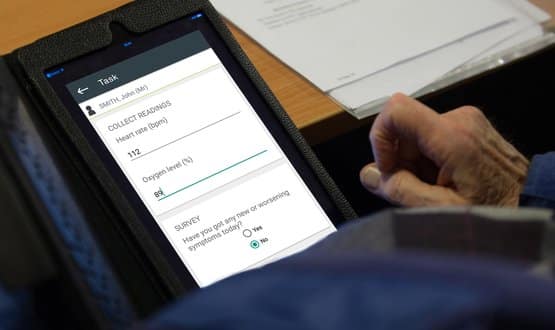InHealthcare app works with INR self testing. A patient's readings are sent to the My Inhealthcare app.