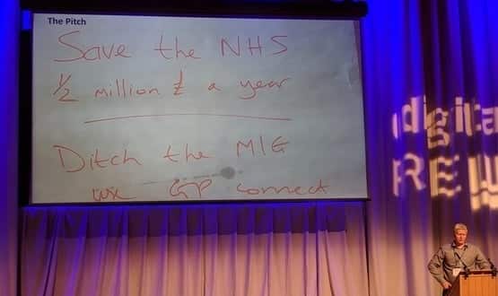The a slide of the winning project at the Summer Schools NHS Hack Day
