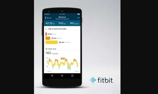 A screenshot of the Fitbit app