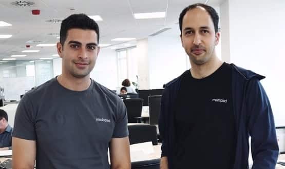 The CEOs of Medopad and Sherbit after the announcement of the acquisition