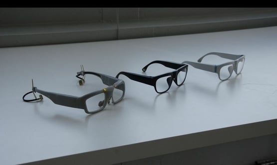 A pair of glasses designed by Emteq capable of tracking facial expressions