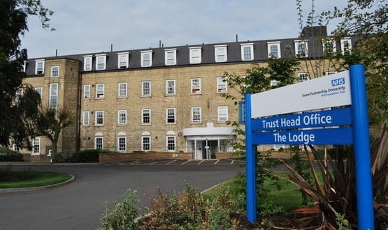 The exterior of Essex Partnership University NHS Foundation Trust hospital