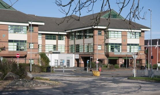 The exterior of Bolton Hospital