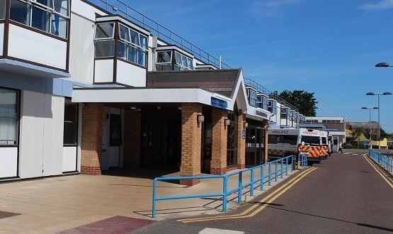 The outside of James Paget University Hospitals NHS Trust