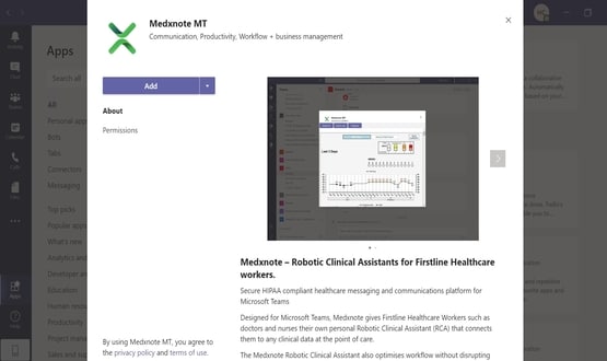 Medxnote Microsoft Teams